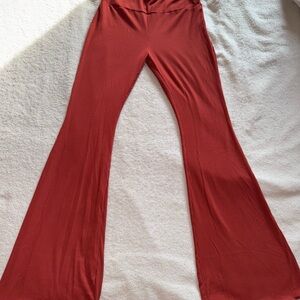 No Boundaries Vibrant Orange  wide leg leggins